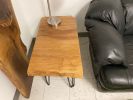 Live Edge Accent Table with Steel Hairpin Legs | Side Table in Tables by Carlberg Design. Item made of wood compatible with minimalism style