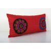 Tashkent Suzani Red Bedding Pillow Case Made from a 19th Cen | Cushion in Pillows by Vintage Pillows Store