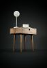 Bedside Table/Nightstand in Solid Walnut Board with 1 Drawer | Tables by Manuel Barrera Habitables. Item made of oak wood