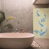 Koi - Blue | Wallpaper in Wall Treatments by Wallcovetings by Brenda Houston. Item composed of fabric & paper