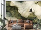 Moss Whispers — Abstract Luxury Wallpaper Mural | Wall Treatments by ELLE WALLS