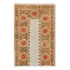 Suzani Tapestry - Tribal Embroidery Wall Decor, Faded Brown | Tablecloth in Linens & Bedding by Vintage Pillows Store