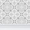 Larkspur Petals White on Grey - Medium Wallpaper Print | Wall Treatments by Sean Martorana. Item composed of paper