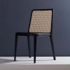 "Wing" CW10 . Eb , Nt Cane, Leather 20363 | Dining Chair in Chairs by SIMONINI. Item made of wood with fabric