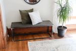 Modern Metal & Wood Bench | Benches & Ottomans by Hazel Oak Farms. Item made of wood