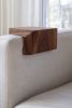 Live Edge 4.25" Walnut Wood Armrest Table | End Table in Tables by Hazel Oak Farms. Item composed of walnut