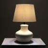 Krug Table Lamp | Lamps by Home Blitz. Item made of linen & ceramic