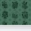 Trellis - The AEON Months - Green Duotone - Wallpaper Print | Wall Treatments by Sean Martorana. Item made of paper