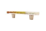 Pebble Umber Ombré 3” CC Pull | Hardware by Windborne Studios. Item composed of brass & glass