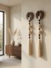 Macrame Wall Hanging, Modern Fiber Art, Wooden Wall Decor, Minimal Boho Tassel Hanging, Handmade Home Decor | Wall Hangings by İnanç Yılmaz