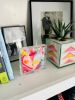 Acrylic Block Heart Painting: Loud Love (No. 1 of 10) | Mixed Media in Paintings by carrie song
