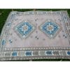 Vintage Pastel Turkish Anatolian Kars Oushak Rug | Area Rug in Rugs by Vintage Pillows Store. Item composed of cotton and fiber