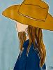Gossip Cowgirl : The One They're All Talking About | Prints in Paintings by carrie song