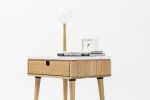 Nightstand in solid Walnut / oak board and top in Marble | Storage by Manuel Barrera Habitables. Item composed of walnut and marble