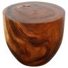 Haussmann® Wood Oval Drum Table 20 in Diameter x 18 in | Coffee Table in Tables by Haussmann®