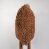 Rust Orange Curly Tibetan Wool Pillow 22x22 | Pillows by Vantage Design