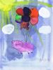 Bingo the Flying Pig - Original Watercolor | Watercolor Painting in Paintings by Rita Winkler - My Art, My Shop -by Rita ... Where Every Stroke Speaks of Joy and Inclusion. Item made of paper compatible with mid century modern and contemporary style