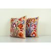 Vintage Embroidery Suzani Silk Pillow Fashioned from a Mid-2 | Cushion in Pillows by Vintage Pillows Store