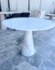 Carrara Marble Coffee Table: Round White Stone, Custom Order | Tables by AEGEAN MARBLE ARTISAN ATELIER