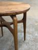 Modern Round Side Table – Solid Wood Accent or End Table, Sculptural Pedestal Table, Handcrafted, Made in USA | Tables by Marco Bogazzi
