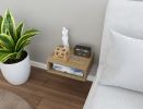 Oak Floating Nightstand, Wood Bedside Tables | Storage by Picwoodwork. Item composed of wood