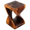 Haussmann® Wood Twist End Table 15 x 15 x 23 inch | Tables by Haussmann®