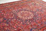 SIGNED Semi-Antique Rug | Lovely Tangerine & Strawberry Hues | Area Rug in Rugs by The Loom House. Item made of fabric with fiber