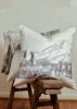 "Dueling Elk" Velvet Decorative Pillow 20x20 | Pillows by Vantage Design