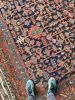 AMAZING Antique Rug BLOOMING MIDNIGHT JUNGLE Antique Rug | Area Rug in Rugs by The Loom House. Item made of wool