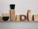 Shou Sugi Ban Arc Brush | Bench Brush | Tampico | Minimal | Sweeper | Decorative Objects by S W E V E N