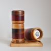 Pepper mill and salt mill set – oak/amaranth/walnut – 6'' | Vessels & Containers by Slice of wood / Tranche de bois