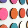One Hundred Painted Dots Collage with Gold | Paintings by Amelia Coward