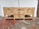 MODEL 1104 - Custom Double Sink Vanity | Countertop in Furniture by Limitless Woodworking. Item made of maple wood works with mid century modern & contemporary style