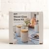 Woven Glass Sleeves DIY KIT | Ornament in Decorative Objects by Flax & Twine. Item composed of fabric and fiber