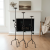 Hand Forged Iron Candelabra Set of 3 (80-90-100cm) | Candle Holder in Decorative Objects by edecrawzFC