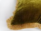 12 x 36 long lumber pillow, chartreuse silk velvet pillow | Pillows by velvet + linen