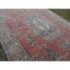 Area Rug, Distressed Antique Oushak Rug, Large Vintage Rug | Rugs by Vintage Pillows Store. Item composed of cotton and fiber