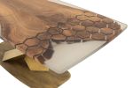 Walnut Epoxy Table - Walnut Resin Table - Custom Walnut Tabl | Dining Table in Tables by Tinella Collection. Item made of walnut compatible with contemporary and art deco style