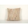 Handwoven Sand Beige Turkish Kilim Pillow | Cushion in Pillows by Vintage Pillows Store. Item made of fabric