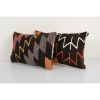 Handmade Wool Red Organic Kilim Pillow, Pair Boho Pillow | Sham in Linens & Bedding by Vintage Pillows Store. Item made of cotton & fiber