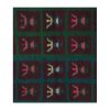Vintage Organic Wool Checkered Turkish Tulu Rug 3'6'' X 4'7' | Area Rug in Rugs by Vintage Pillows Store