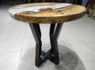 Olive Wood Metallic White Epoxy Table Center Table | Dining Table in Tables by LuxuryEpoxyFurniture. Item composed of wood & synthetic