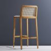 "Wing" SW4. NT Wood, NT Cane, Textile 587 | Counter Stool in Chairs by SIMONINI. Item made of wood with leather