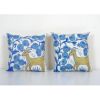 Vintage Embroidery Suzani Deer Pictorial Pillow Fashioned fr | Cushion in Pillows by Vintage Pillows Store