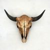 Bison Skull - Gilded | Wall Sculpture in Wall Hangings by Farmhaus + Co.. Item composed of wood