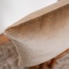 Beige Corduroy Inspired Mohair Lumbar Pillow 14x20 | Pillows by Vantage Design