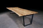 Live Edge Oak Dining Table | Tables by Urban Lumber Co.. Item made of oak wood with steel
