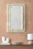 Silver Handwoven Jute & Wool Frame Rustic Home Decor Handmade Wool Mirror for Living Room | Decorative Objects by Swiflo
