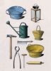 Vintage Farmhouse Kitchen Art with tools, Kitchen Decor, | Prints by Capricorn Press. Item composed of paper in boho or minimalism style