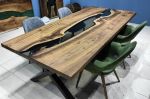 Custom Order Walnut Wood Design Smoke Epoxy Dining Table | Tables by LuxuryEpoxyFurniture. Item composed of wood & synthetic